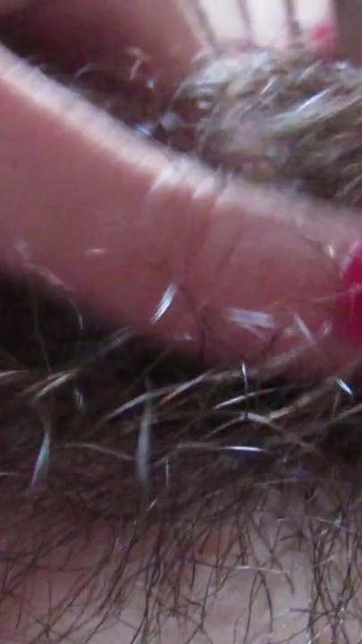 Spectacular moment from "Closeup hairy pussy play with mirror and big clit"