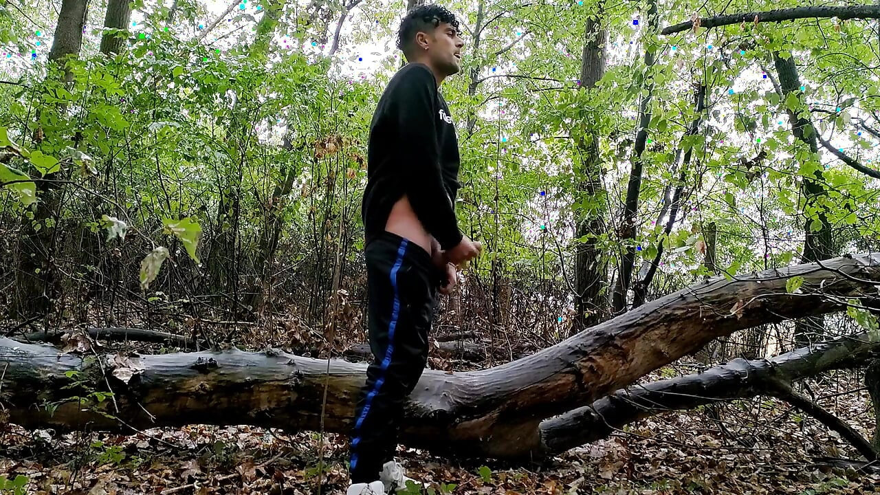Intense Masturbation - 2 Cumshots, Second Cumshot Bigger Than First - Rainy Day Cum in Forest