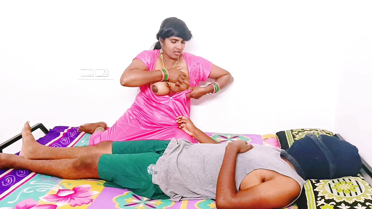 Angry Desi Bhabi Hardcore Cow Girl Fucking with Husbend's Stepbrother Big Dick. Telugu Dirty Talks.