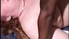 Thick brunette white girl loves big hard interracial black cock in her cunt