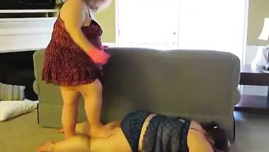 Nv berjalan di punggung ssbbw Angie Kimber