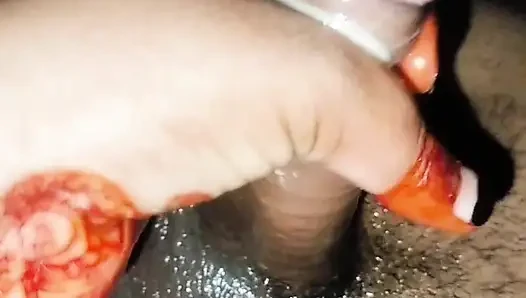 Desi gf handjob her boyfriend.