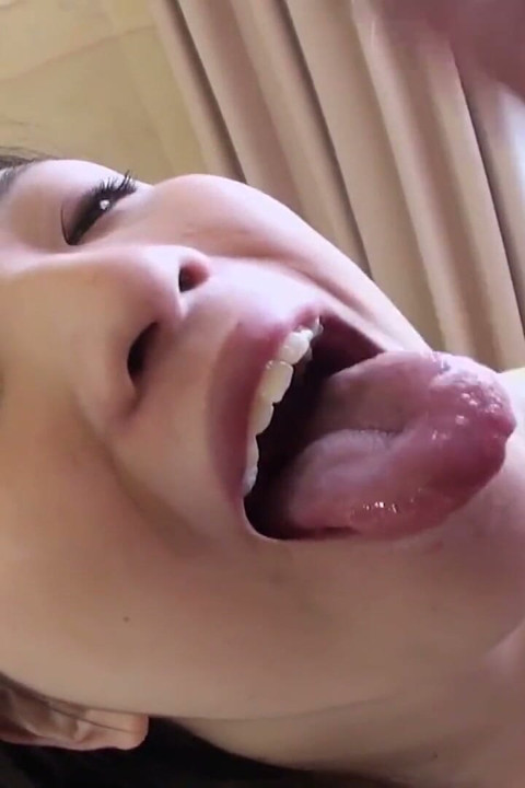 Asian cutie gets fingered and sucks cock