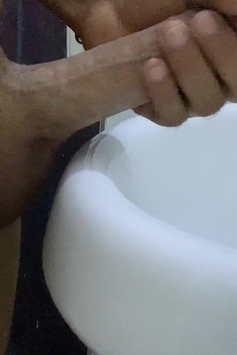 Jerking at Work in Toilet of My Boss