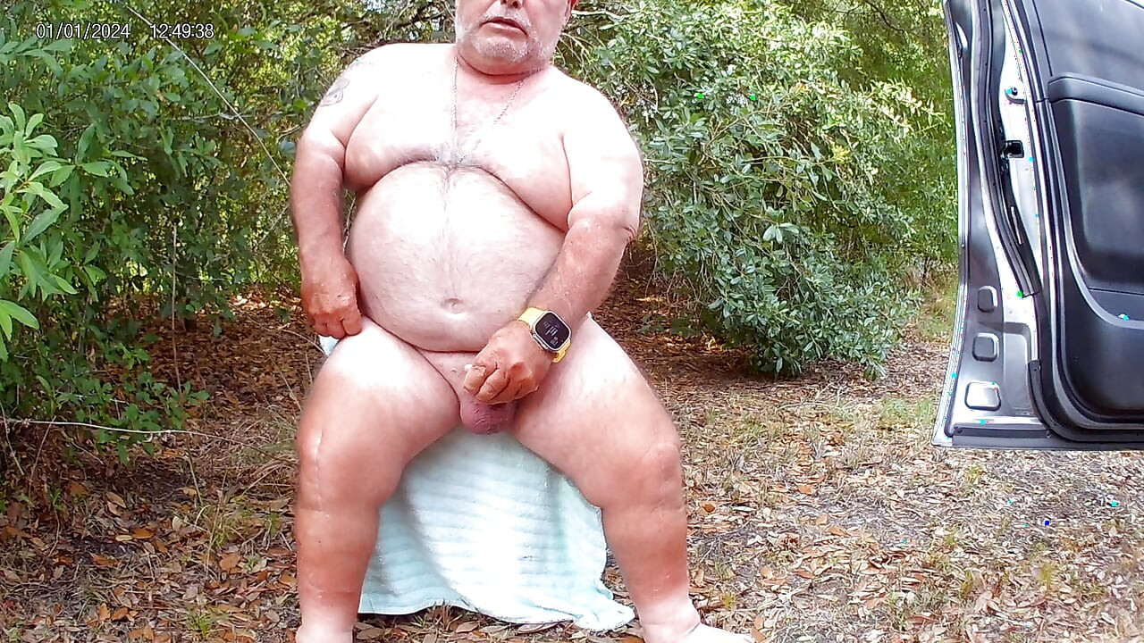 Mark Fletcher eating my cum again in the woods