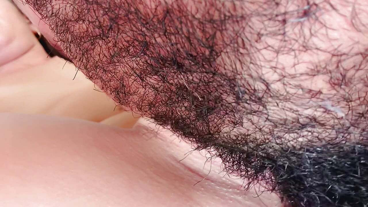 Bearded Guy Devours Wet Pussy in Extreme Close-Up - Intense Cunnilingus & Fingering Until She Cums Hard