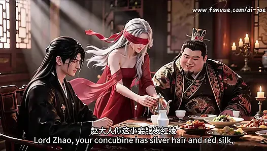 Cuckold Husband Watches Fat Bull Fuck His Blindfolded Red Concubine AI-generated