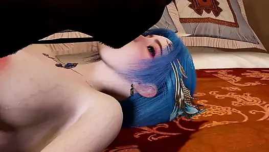 3D Big Boobs Slut Cosplay Model Cheating with BBC