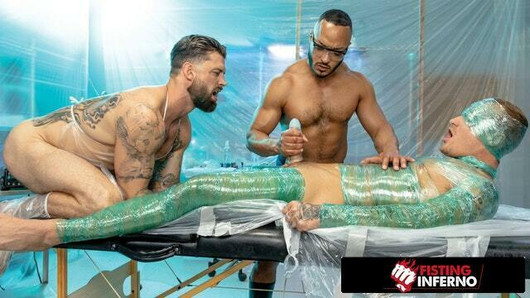 FistingInferno - Isaac X Bound & Teased By Two Mucle Hunks