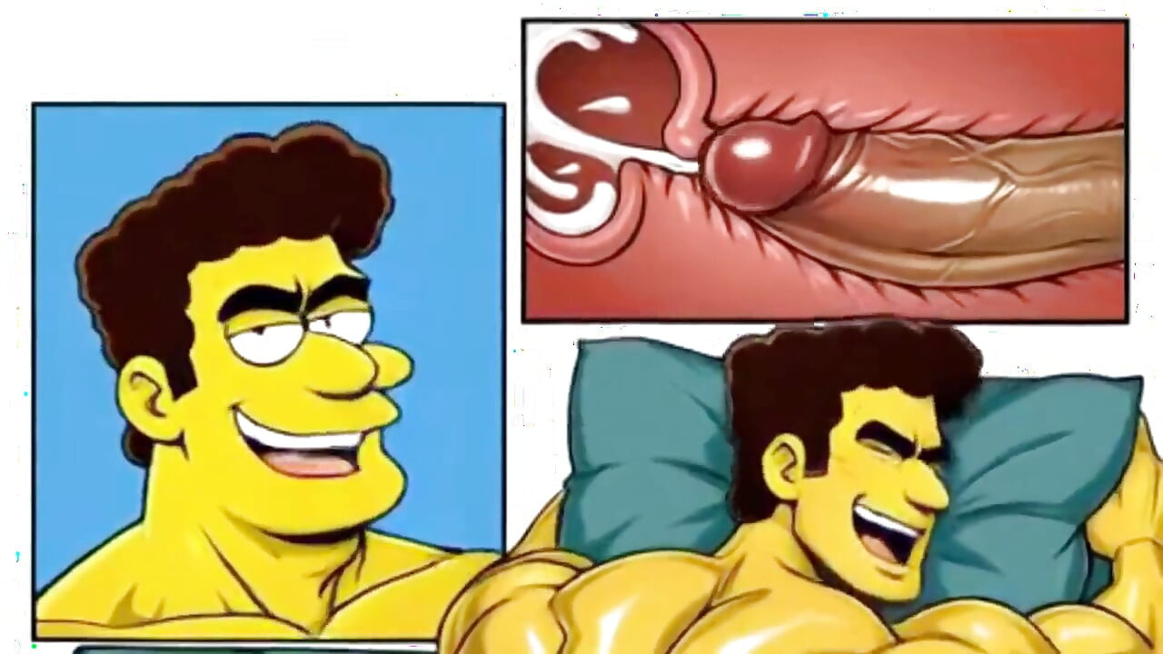 Compilation of Gay Anal Sex in a Simpsons Cartoon Style