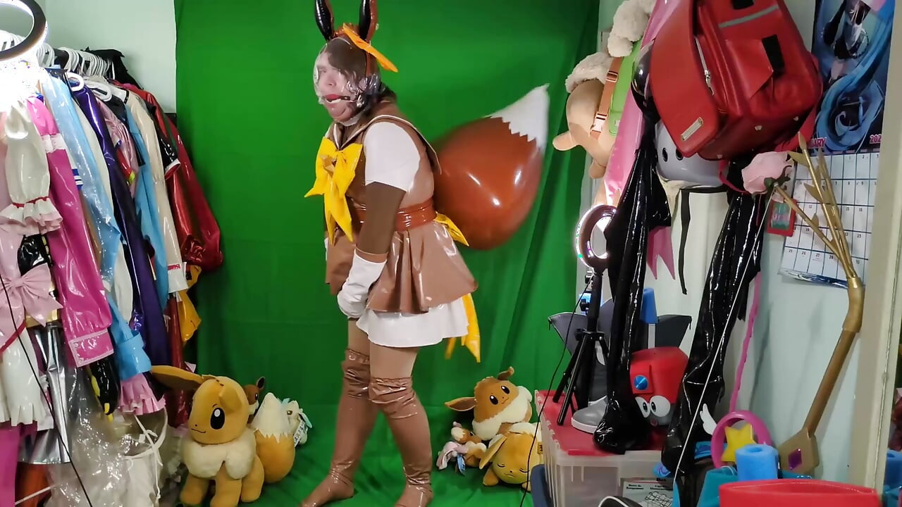 PVC Sailor Eevee Assorted Breathplay, Gags and Inflatable Tail