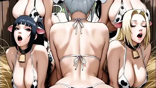 Hentai anime - With these big ass girls having sex on the farm