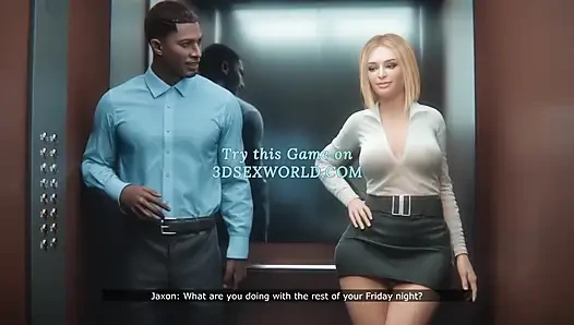 Blonde Secretary Milf Trapped in an Elevator with BBC co-worker (3D Sexgame)