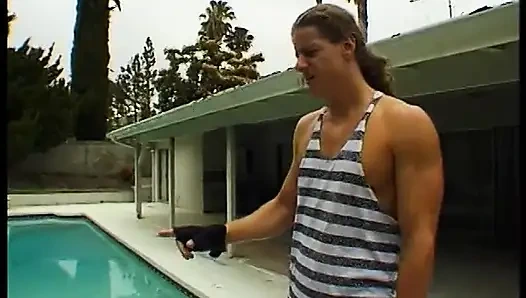 Two Horny Sluts Get Fucked by Guys Poolside Then Eat Cum