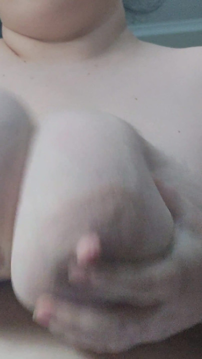 Playing with My Huge Tits While I'm Soaking Wet
