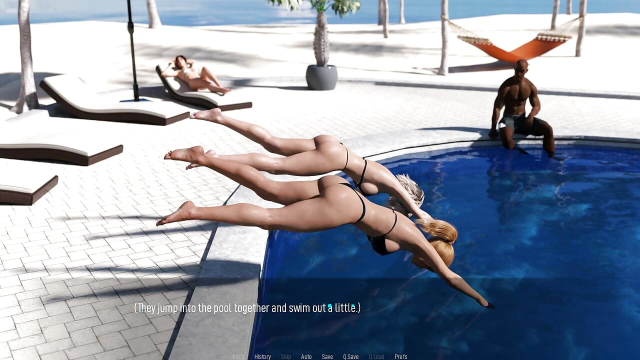 Zajedničke želje zgodne žene na plaži u bikiniju - Epizoda 1
