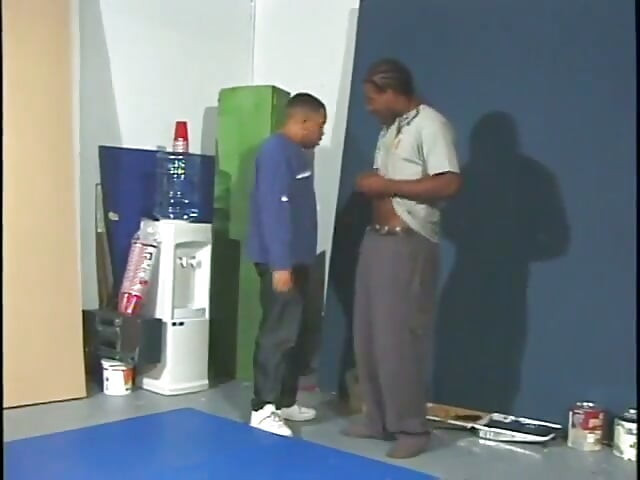 Black stud fucks his gay lover's mouth hardcore
