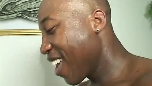 Bubble butt ebony babe gets her tight cunt banged hard by a huge black pole