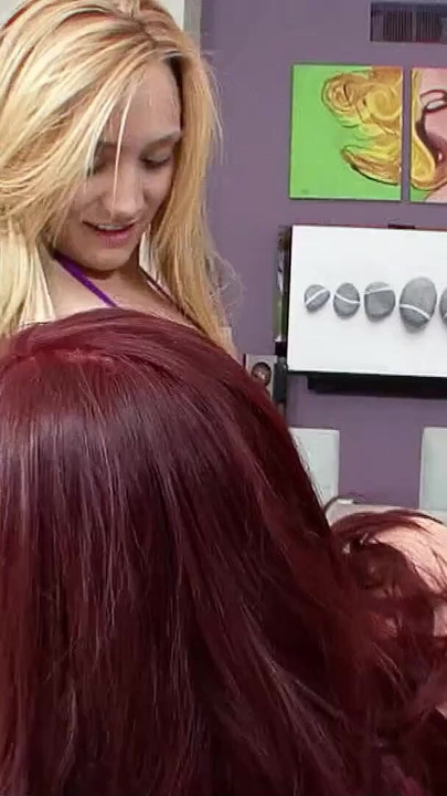 Redhead and blonde Teen First Time Lesbian Pool Sex and fingering | Clip 3
