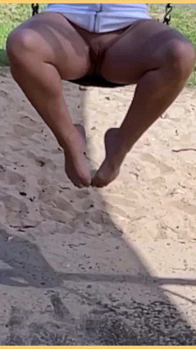 Thrilling moment from "Wifey forgets to wear panties and shows her shaved pussy in public (COMPILATION)"