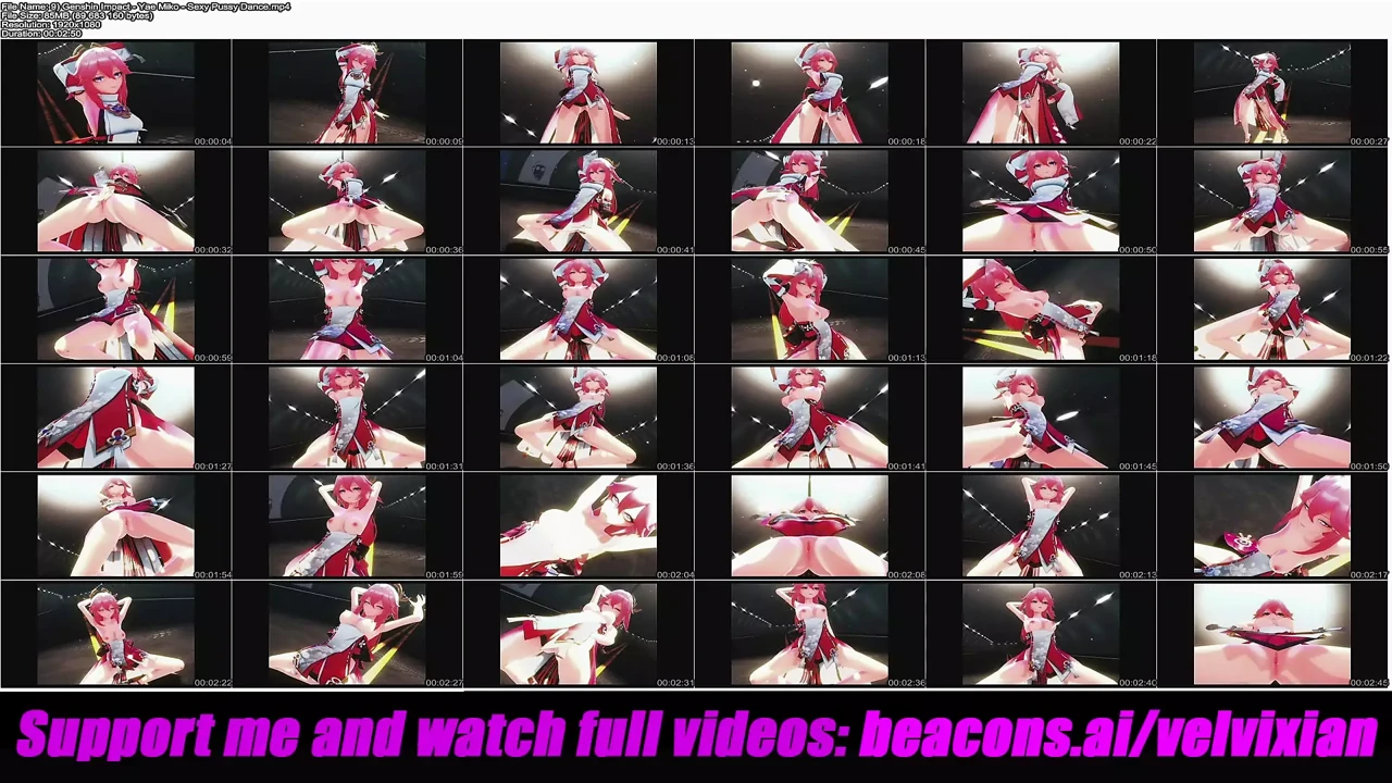 Genshin Impact - Yae Miko - Sexy Pussy Dance (3D HENTAI)