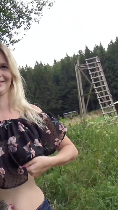 Captivating moment from "GERMAN SCOUT - 18yr College Teen Lara Talk to Fuck Casting"
