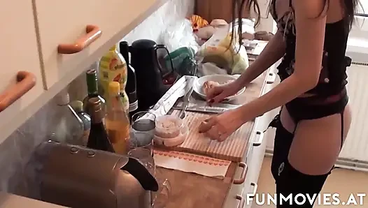Horny guys pleasing a fat lady