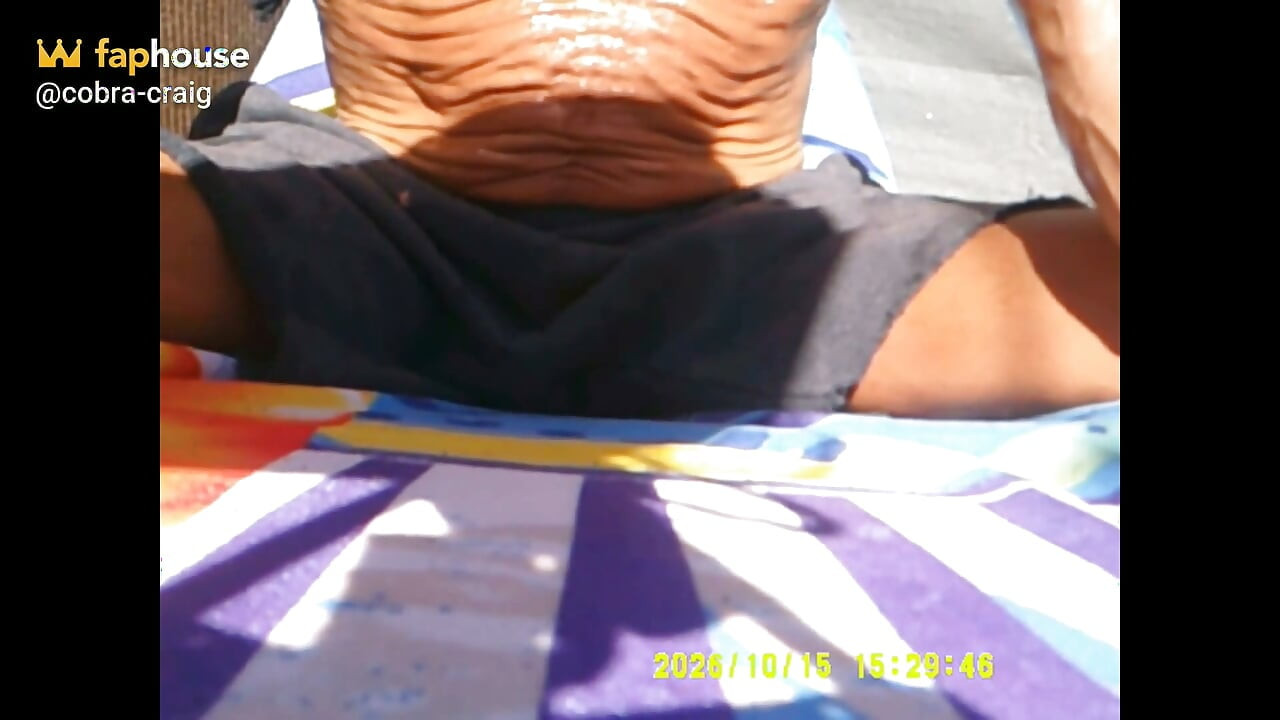 Cobras Day Thurs. Naked Tread Mill2 Showers Naked Tanning with a Butt Plug Music and More.