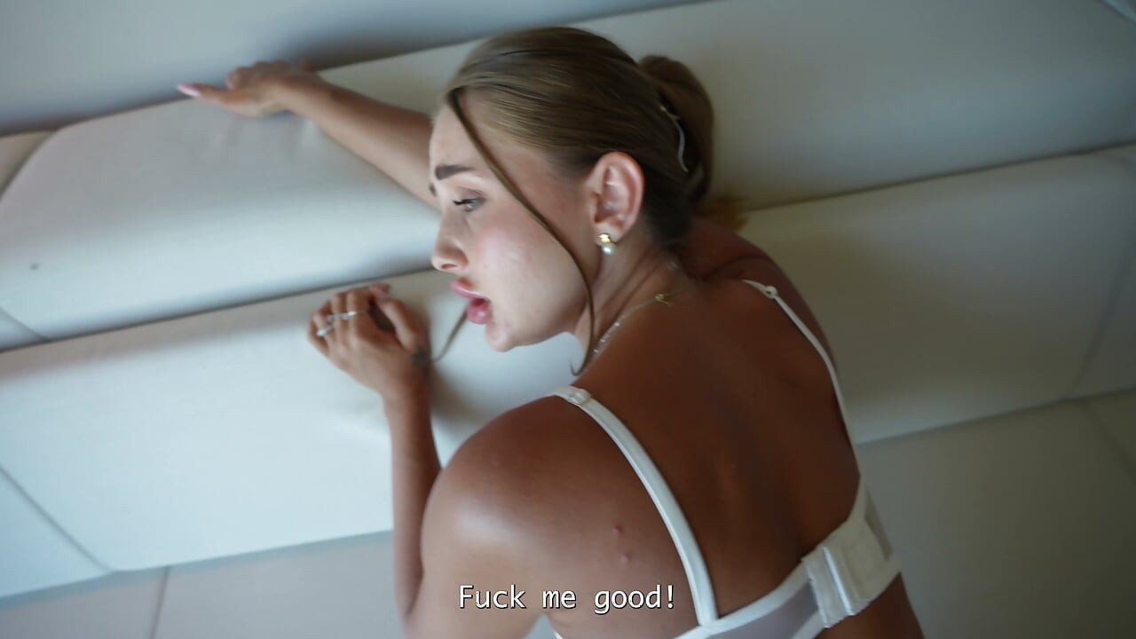 The sexy Kira takes matters into her own hands and roughly shoves my big cock into her pussy. Fuck her but don't cum!