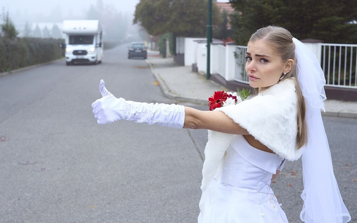 Shocking News - Runaway Bride Fucks Random Truck Driver
