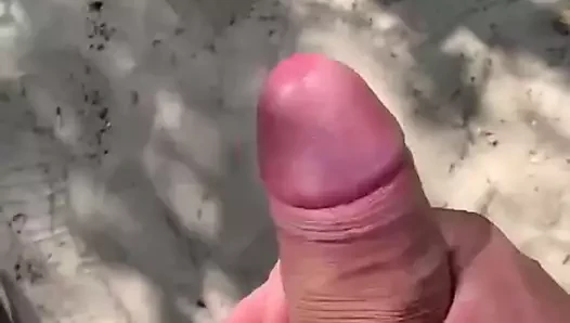 masturbate on a nude beach