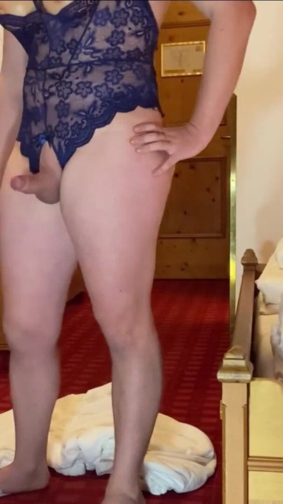 Jaw-dropping moment from "Practising my shemale public sauna flashes in my hotel room"
