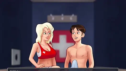 My stepsister Cassie blows me from a glory hole in Summertime Saga xxx