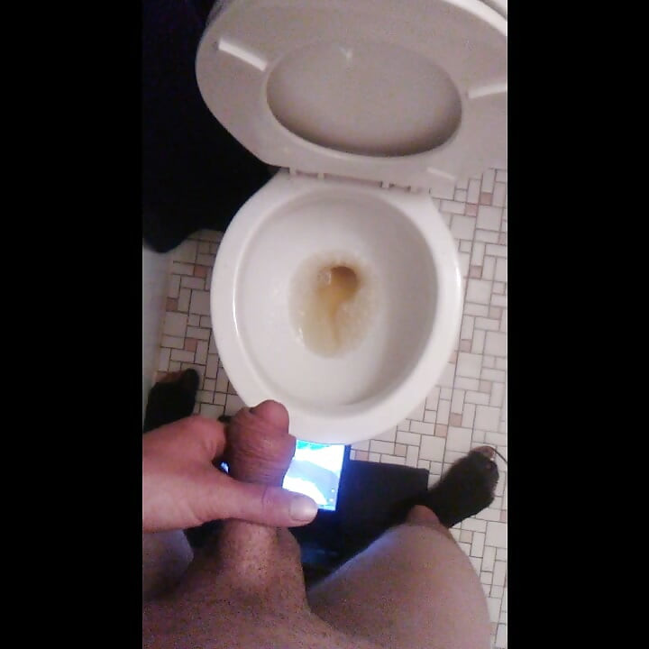 POV Transgirl Pissing on Herself and Camera Double Angles