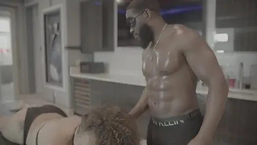 Tante semok ini lagi sange berat saat dipijat dan nggak bisa nolak kontol besar pria kulit hitam!