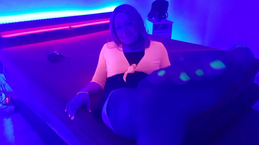 Sofia's Neon Dildo Ride
