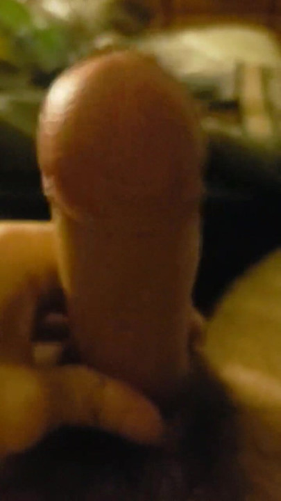 i massage my hard condomles's oiled up cock until come