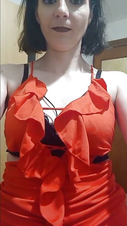 The naughty girl dances and plays