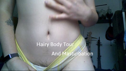 Passeio pelo corpo peludo e masturbação - bushybolete