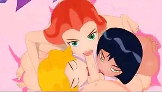 Triple blowjob from Totally Spies + Wild Thornberrys sex