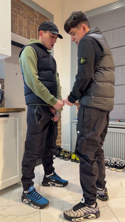 Came Back From Outside and Emptied Full Dicks on Black Pants