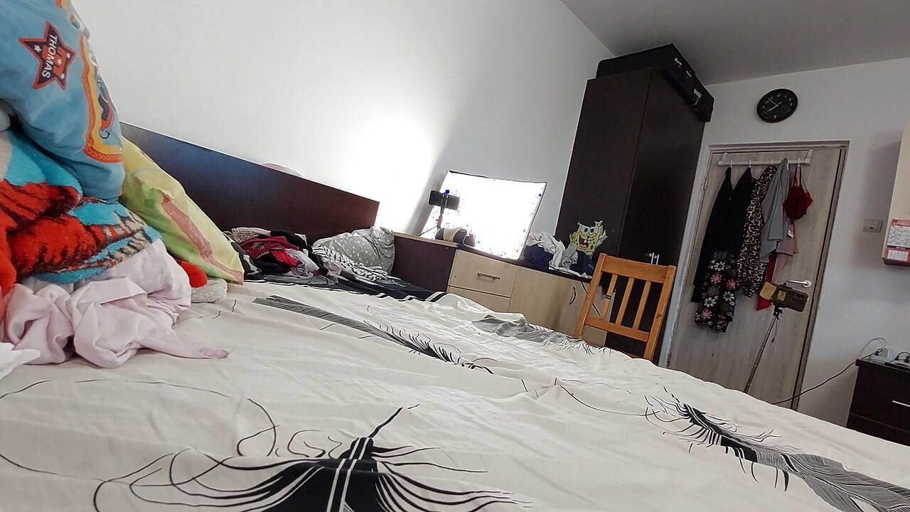 Sexy hair pussy wife tries on panties. Sexy wife workout at home naked.