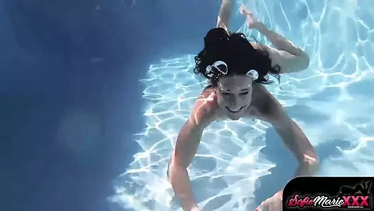 Horny Brunette Sofie Marie Gets Hot Anal Fucking Underwater