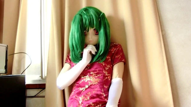 my kigurumi dressd in cheongsam