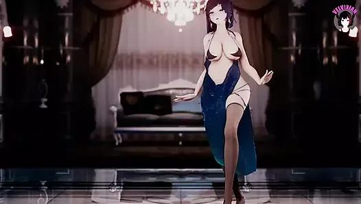 Seksowny taniec w gorącej sukience (hentai 3d)