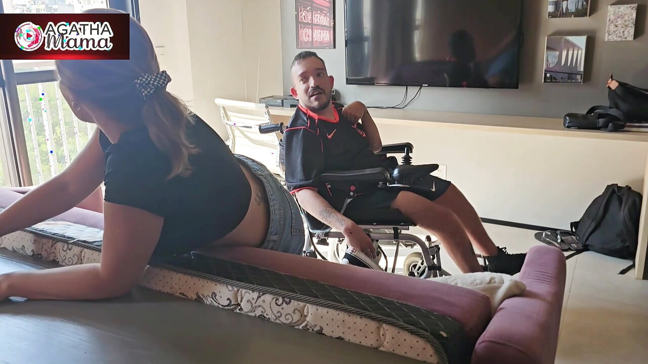 Me, Agatha Mama in a Cleaning Lady in a Short Skirt Cleaning Becomes a Wild Fuck with a Perverted Wheelchair User!