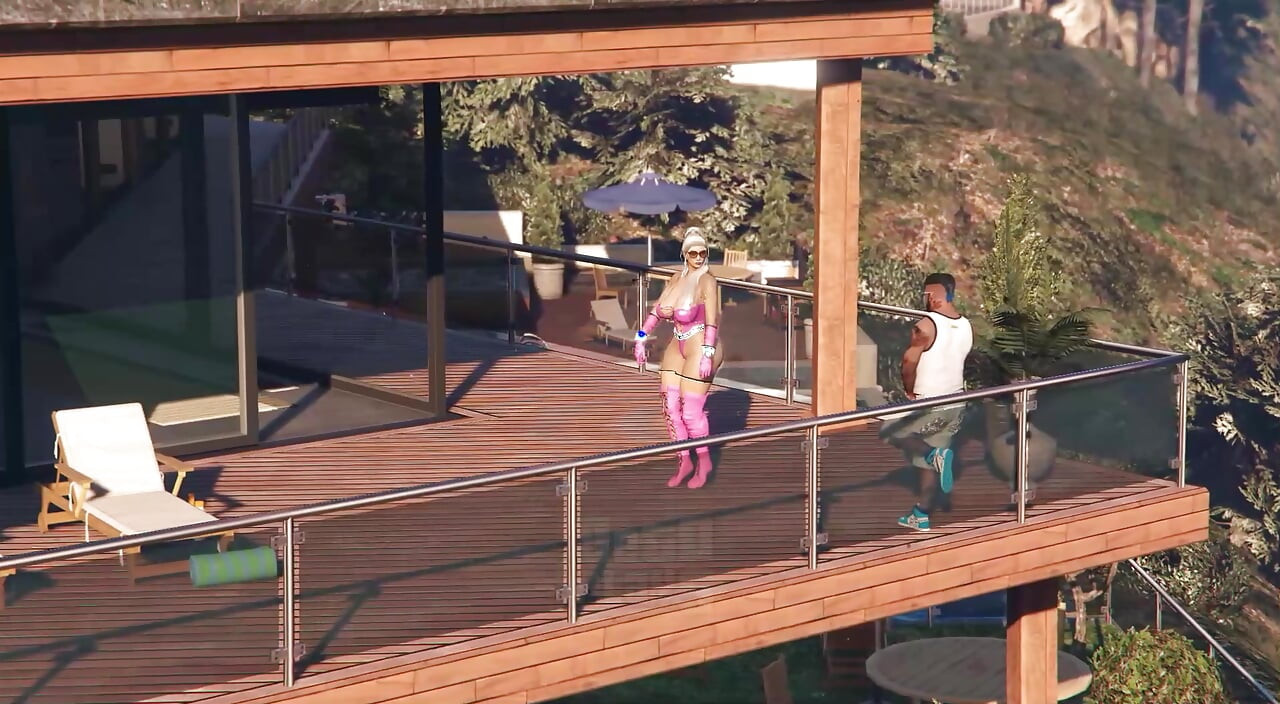 GTA 5 Franklin Hires Premium Lady in his Vinewood Mansion PART1