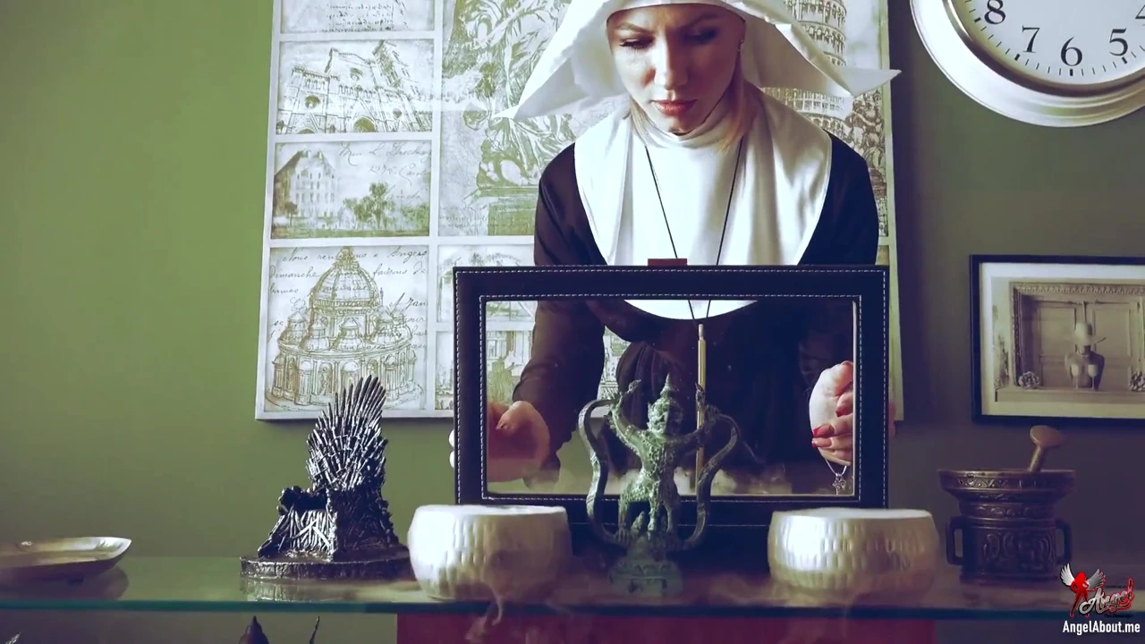 622 What did the found treasures push the nun to?