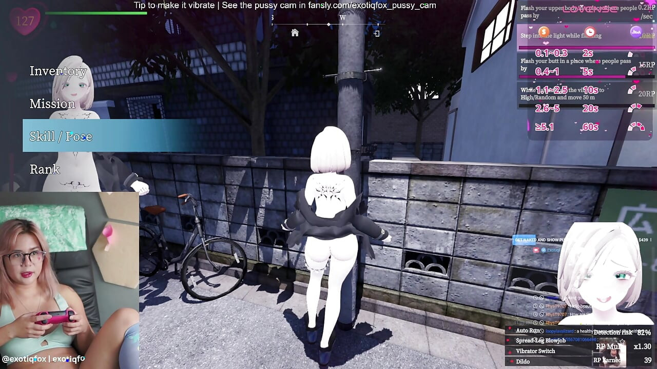 Slatka gamerica Hentai Gamer Japanska igra Tajni Flasher Manaka