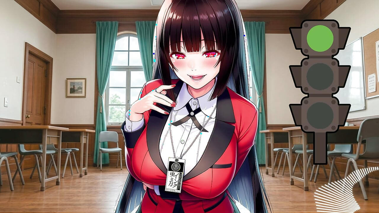 Green light, Red Light with Yumeko from Kakegurui. English voice. JOI hentai.